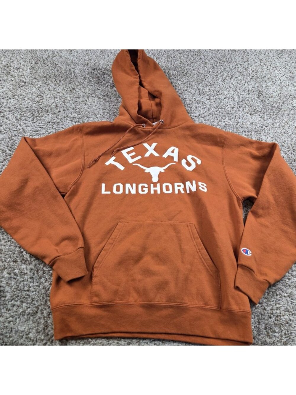 Champion Texas Longhorns Hoodie Adult Small Pullover Orange Spellout